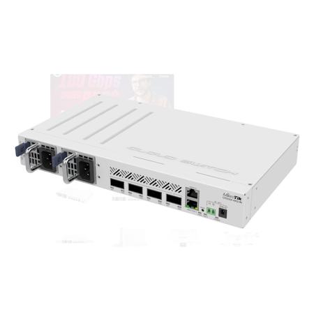SWITCH MIKROTIK CRS504-4XQ-IN, 1 x 10/100Mbps, 4 x 100 QSFP28 , Procesor: 650 MHz, 64MB RAM, 16MB flash, dimensiuni: 320 x 185 x 44 mm, racier: 2 vantilatoare.IP 20.