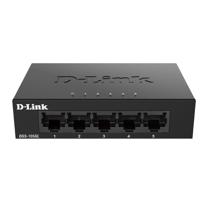 D-Link Switch DGS-105GL, 5 porturi Gigabit, Capacity 10Gbps, desktop, faramanagement, metal, negru, fara ventilator, D-Link Green.