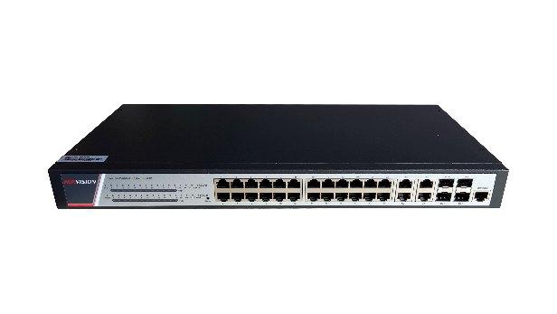 Switch 24 porturi POE Gigabit, Hikvision DS-3E2528P(B)