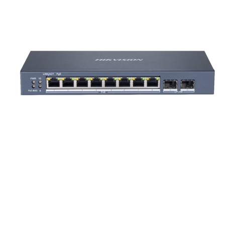 Switch Hikvision DS-3E1510P-SI, 8-port, PoE