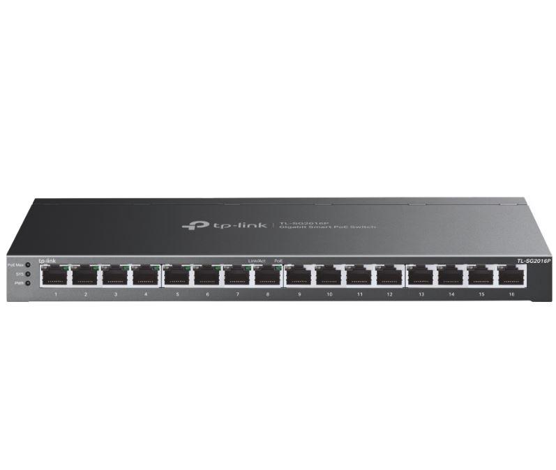 TP-LINK JetStream 16-Port Gigabit Smart Switch cu 8-Porturi PoE+, Standarde și Protocoale: IEEE 802.3i, IEEE 802.3ab, IEEE 802.3ad, IEEE 802.3af, IEEE 802.3at, IEEE 802.3x, IEEE 802.1d, IEEE 802.1s, IEEE 802.1w, IEEE 802.1q, IEEE 802.1p, IEEE 802.1x, Interfata: 16× 10/100/1000 Mbps RJ45 Ports (Ports