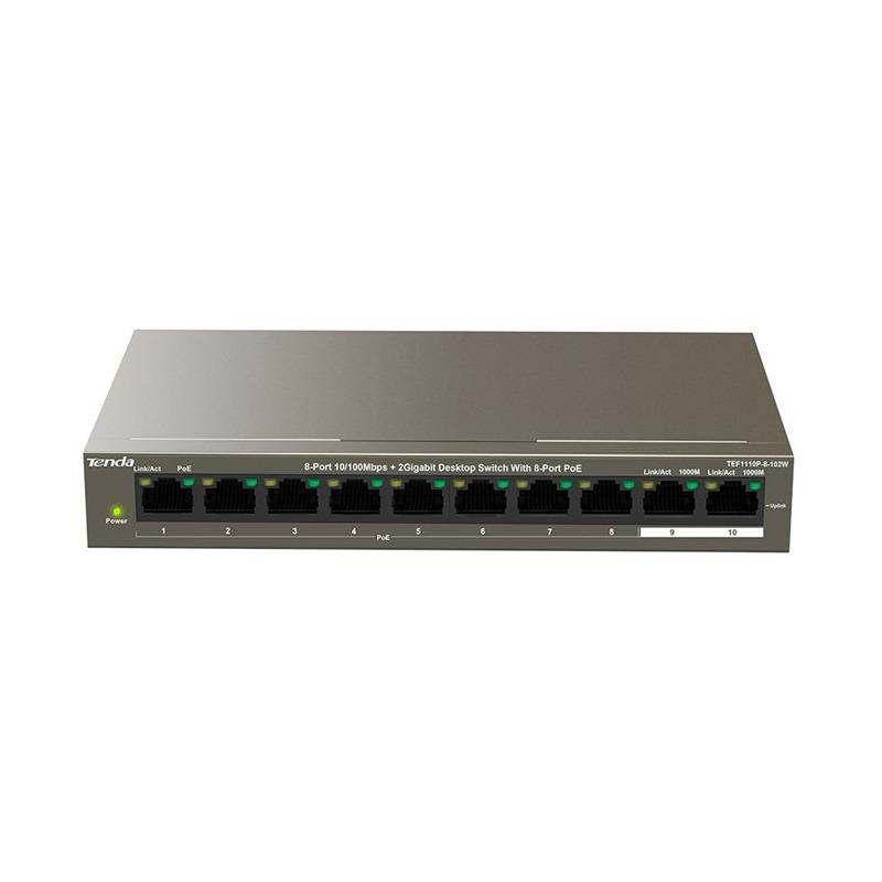 Switch Tenda TEF1110P-8-63W, 8 Port, 10/100 Mbps