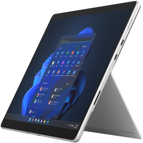 Microsoft Surface Pro 8 Commercial, Tablet PC platinum, Windows 10 Pro, 1TB, i7, Intel® Core™ i7-1185G7, 13 inches, resolution 2,880 x 1,920 pixels, frequency 120Hz, aspect ratio 3:2, Intel® UHD Graphics, WiFi 6 (802.11ax),  Bluetooth 5.1, 2x Thunderbolt 4, 1x headphones, Other ports: 1x Surface