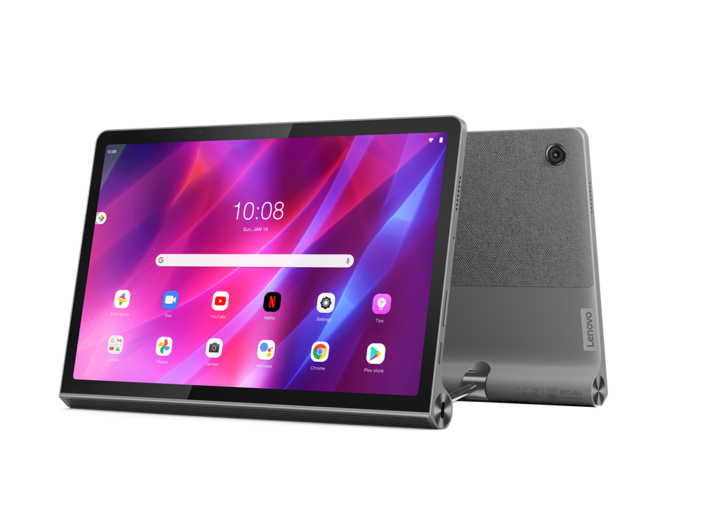 Tableta Lenovo Yoga Tab 11 YT-J706F, 11" 2K (2000x1200) IPS TDDI 400nits, Dolby Vision, Touch, 10-point Multi-touch, CPU: MediaTek Helio G90T (8C, 2x A76 @2.05GHz + 6x A55 @2.0GHz), video: Integrated ARM Mali- G76 MC4 GPU, Chipset: MediaTek SoC Platform, RAM: 8GB Soldered LPDDR4x, Expandable Memory