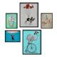 Set 5 tablouri decorative Heinner, HR-S5STKO12, Animale