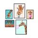 Set 5 tablouri decorative Heinner, HR-S5STKO5, Zebra Fun