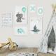Set 6 tablouri decorative Heinner, HR-S6STKO38, Elefant