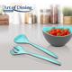 Set Lingura + Furculita Heinner Pentru Salata, Albastru