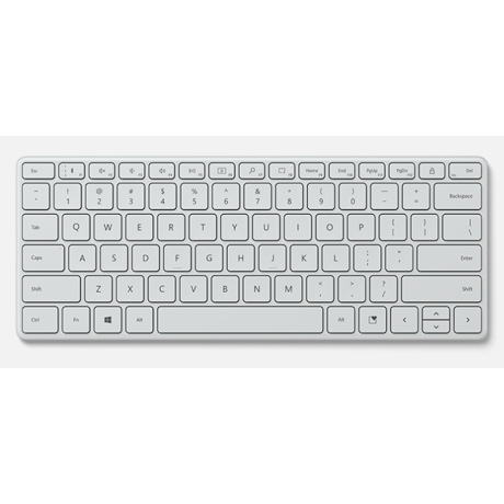 Tastatura Microsoft Designer Compact, Bluetooth 5.0, wireless, Glacier