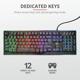 Tastatura Trust GXT 860 Thura, Semi-mechanical Gaming, neagra