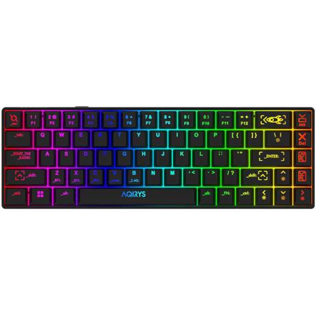 Tastatura mecanica 65% AQIRYS Mira, wireless/bluetooth/wired, switch-uri Outemu Red, 68 de taste, US layout, neara
