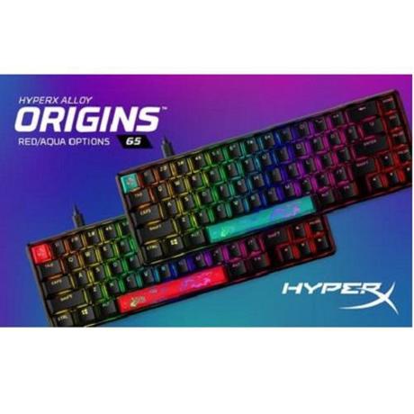 Tastatura HP HyperX Alloy 65 AUQ, Tastatura mecanica, Cablu USB Type-C detasabil, Iluminare RGB, Anti-Ghosting, HyperX RED, Neagra