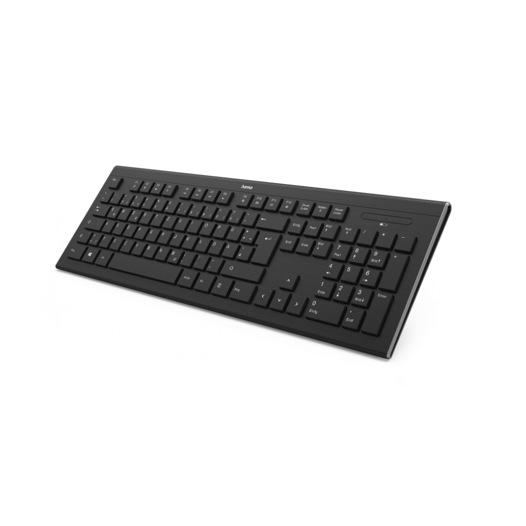 Tastatura Hama Cortino Wireless, layout RO, 105 taste, negru