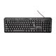 Tastatura Spacer SPKB-169 cu fir, USB, multimedia, 104 taste + 11 taste multimedia, anti-spill, negru