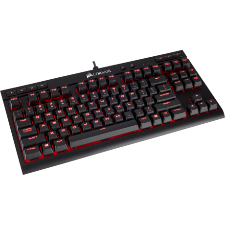 Tastatura mecanica CORSAIR K63 Compact CHERRY MX RED, Key Rollover Full Key (NKRO) with 100% Anti-Ghosting, Wired Connectivity USB 2.0 Type-A