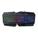 Tastatura gamig Serioux Andor, 104 taste, 19 taste Anti-ghosting , design ergonomic, iluminare rainbow, structura metalica neagra, taste negre, design cu palm rest, cablu USB 1.5M PVC, plug and play, compatibila cu Windows 2000/XP/9X/VISTA/7/8/10