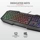 Tastatura Trust GXT 830-RW Avonn, Gaming, neagra