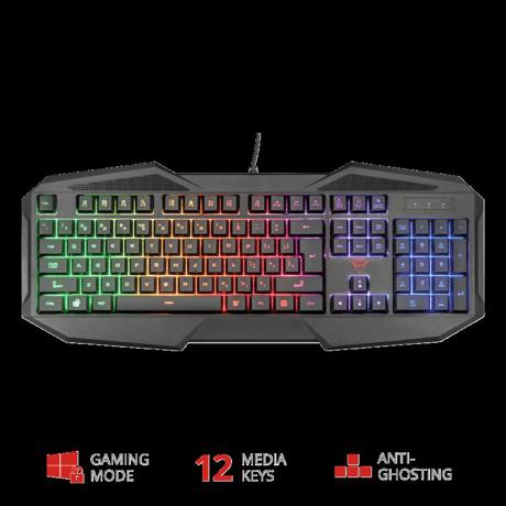 Tastatura Trust GXT 830-RW Avonn, Gaming, neagra