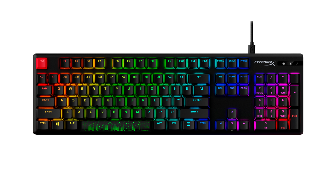 Tastatura HP HyperX Alloy Origins Core Pbt, Tastatura mecanica, Cablu USB Type-C detasabil, Iluminare RGB, Anti-Ghosting,Neagra