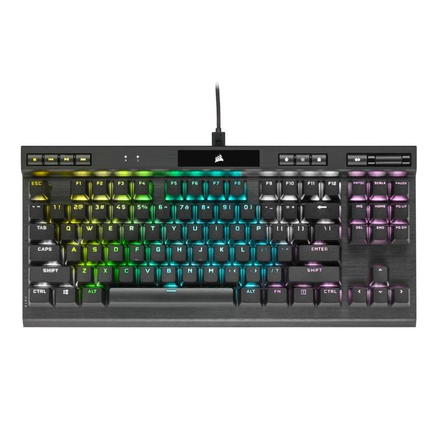 Tastatura Gaming Mecanica Corsair K70 RGB TKL Champion, RGB, USB-C, negru