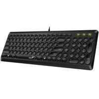 Tastatura Genius Slimstar Q200, USB, cu fir, US layout, neagra