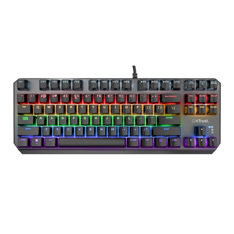 Tastatura Trust GXT834 Callaz Tenkeyless cu fir mecanica, negru