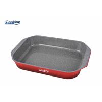 TAVA ALUMINIU CU ACOPERIRE CERAMICA 39.5x26 CM, RED LINE, COOKING BY HEINNER