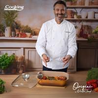 TAVA INALTA CUPTOR DIN ALUMINIU TURNAT + CAPAC 39 x 26 x 8.5 CM,  6 L, NICOLAI TAND, ORIGINI, COOKING BY HEINNER