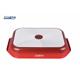 TAVA ALUMINIU CU ACOPERIRE CERAMICA 39.5x26 CM, RED LINE, COOKING BY HEINNER