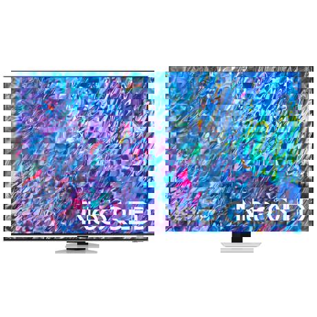 Televizor Neo QLED Samsung QE75QN85BATXXH, 189 cm, 4K UHD, PQI 4300, Procesor Neo Quantum 4K, Wi-Fi, Bluetooth, Argintiu