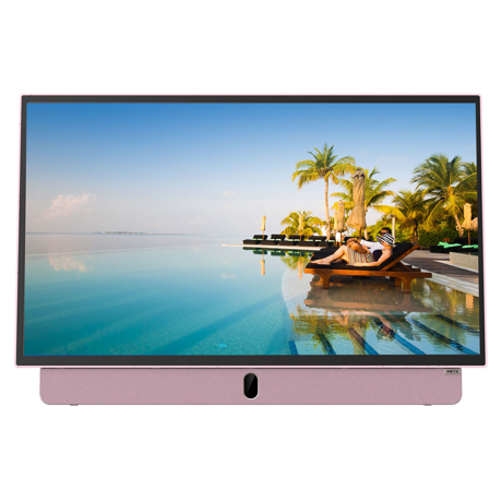 Televizor portabil METZ LED 24MPE7300Z, 60 cm, Smart Google TV , Full HD, 220/12V, 3h battery, Clasa E (Brand German), Roz