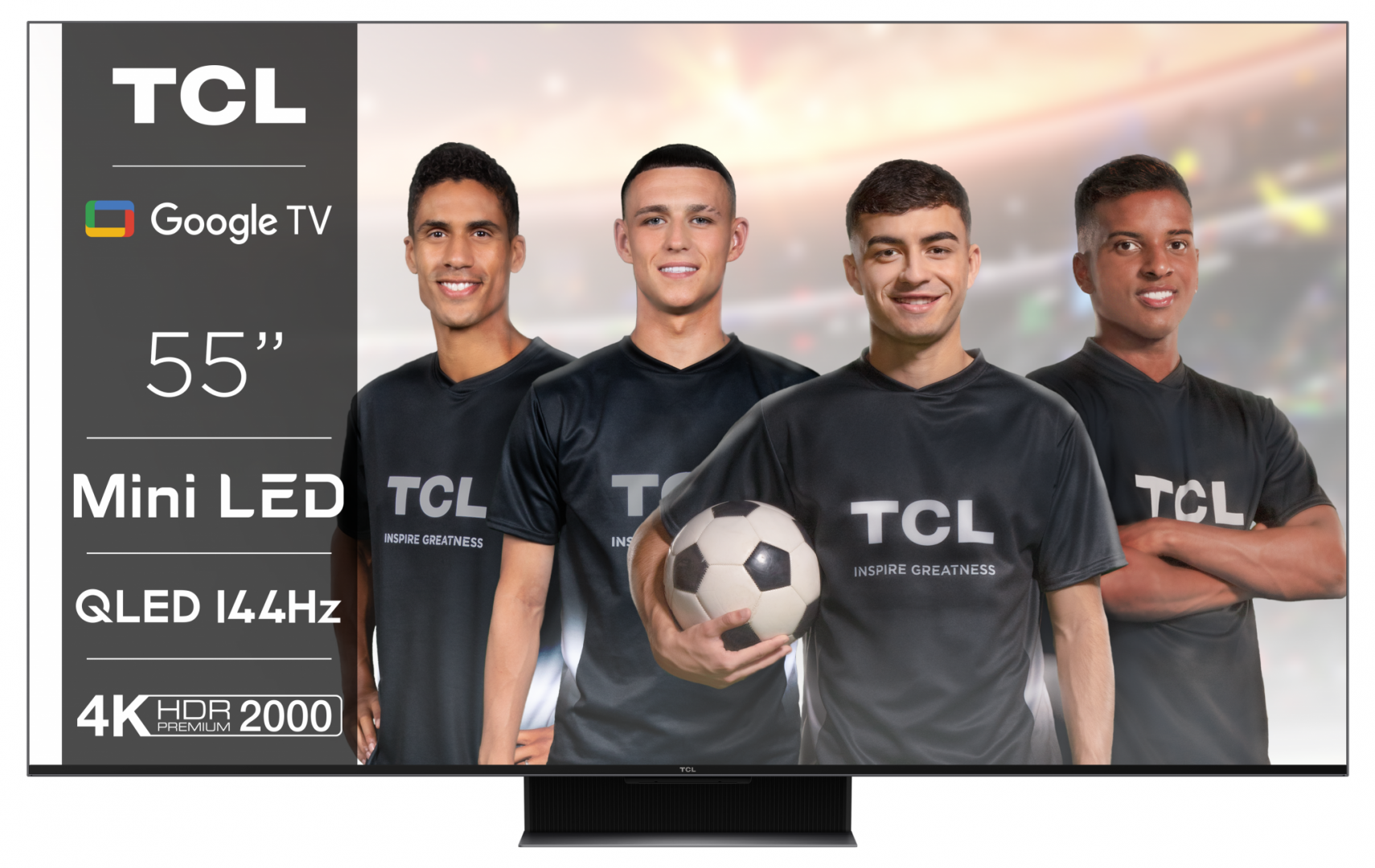 Televizor TCL QLED 55C845, 140 cm (55"), Smart Google TV, 4K