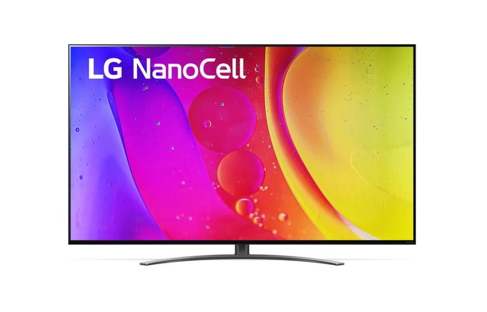 Televizor LG Smart QLED NanoCell 55NANO813QA, 139 cm, 4K Ultra HD, Cinema HDR, Procesor α5 Gen5 AI 4K, Cinema NanoCell, ThinQ AI, NanoCell Gaming, Wi-fi, Bluetooth, CI+, Clasa G, Negru/Gri