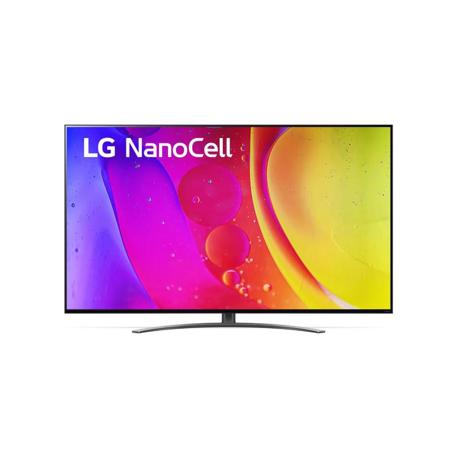 Televizor LG Smart QLED NanoCell 55NANO813QA, 139 cm, 4K Ultra HD, Cinema HDR, Procesor α5 Gen5 AI 4K, Cinema NanoCell, ThinQ AI, NanoCell Gaming, Wi-fi, Bluetooth, CI+, Clasa G, Negru/Gri