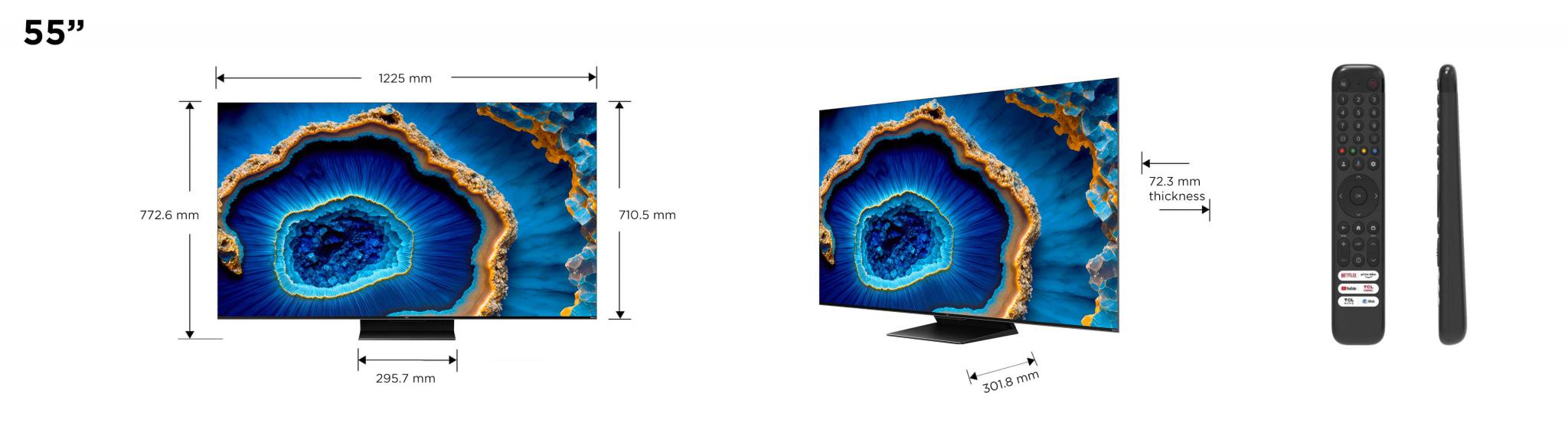 Televizor Smart QLED TCL 50C805 126 CM (50``) 4K Ultra HD 240Hz Wi-Fi (Model 2023)