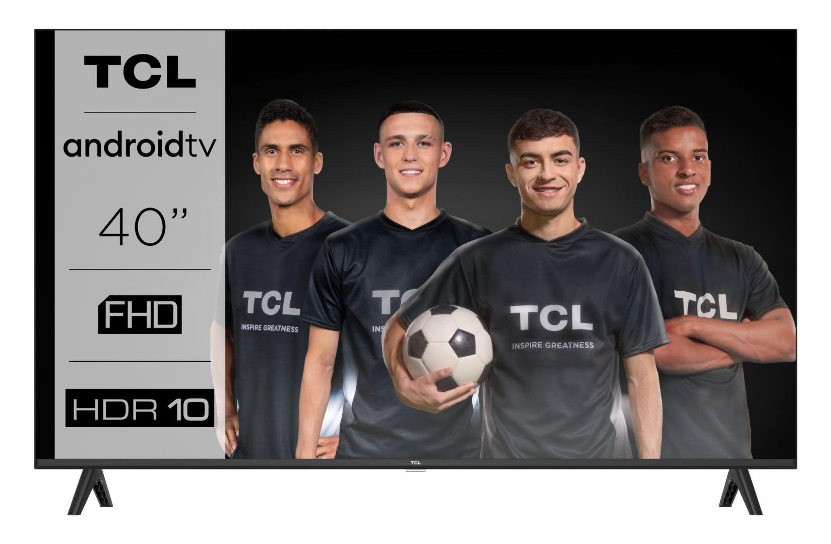Smart TV TCL  40S5400A (Model 2021) 40"(102CM), LED FHD, Brushed dark metal front, FLAT, Android TV, Mirroring iOS/Android, IPQ 2.0 Engine, HDR10/Dolby Digital Plus/Dolby Audio, Refresh rate: 50/60Hz+FRC, Tuner: DVB-T2/C/S2, speakers 2x8W, Wi-Fi/Bluetooth SBC / 5.0, 1x Jack 3.5 mm/1x USB 2.0/1x