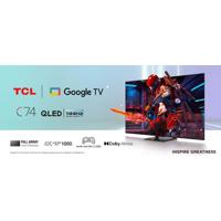 Televizor TCL QLED 75C745, 189 cm (75"), Smart Google TV, 4K, 144Hz