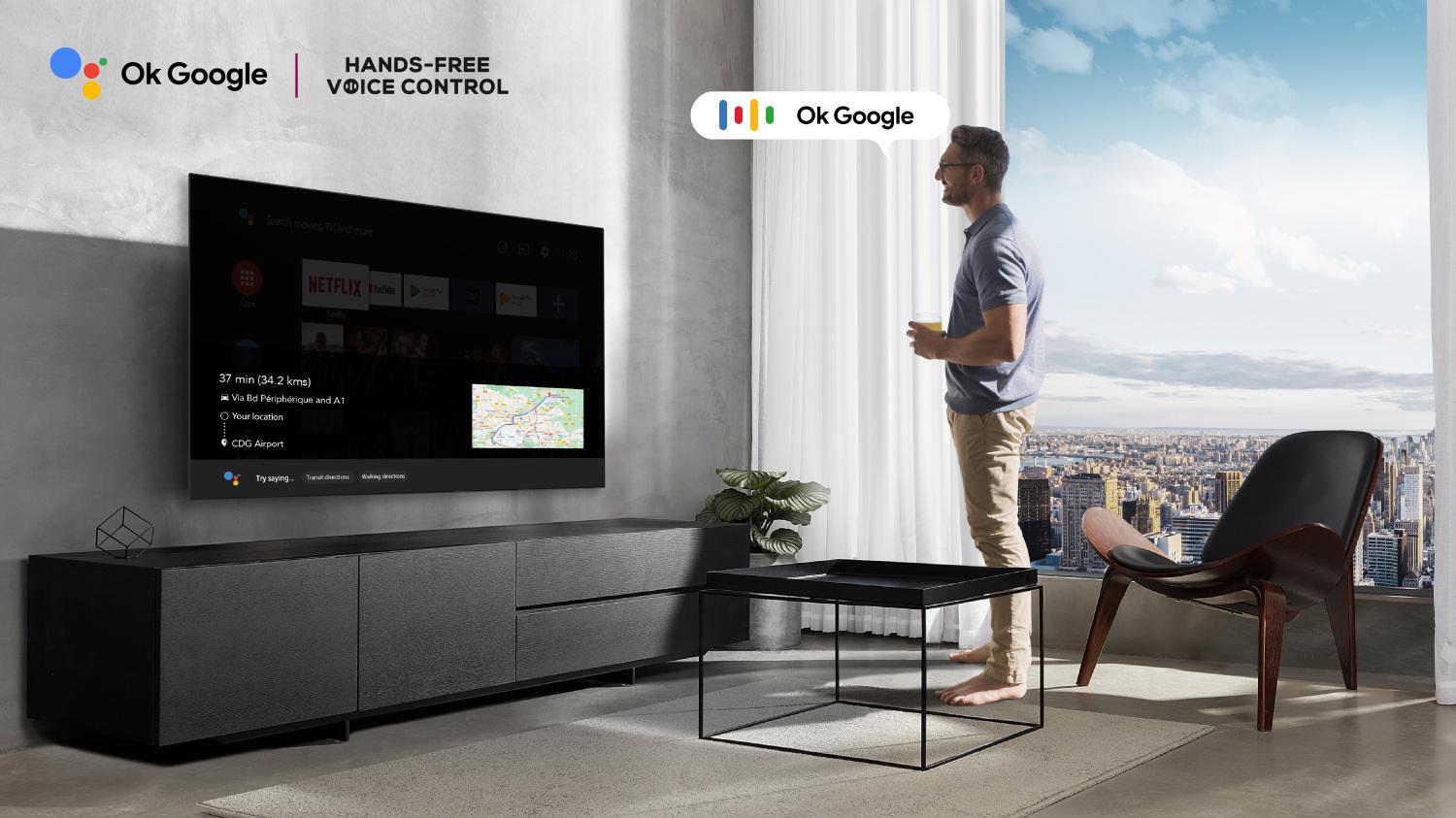 Televizor TCL QLED 65C845, 164 cm (65"), Smart Google TV, 4K, 144Hz