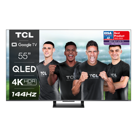 Televizor TCL QLED 55C735, 139 cm (55"), Smart Google TV, 4K, 144 hz