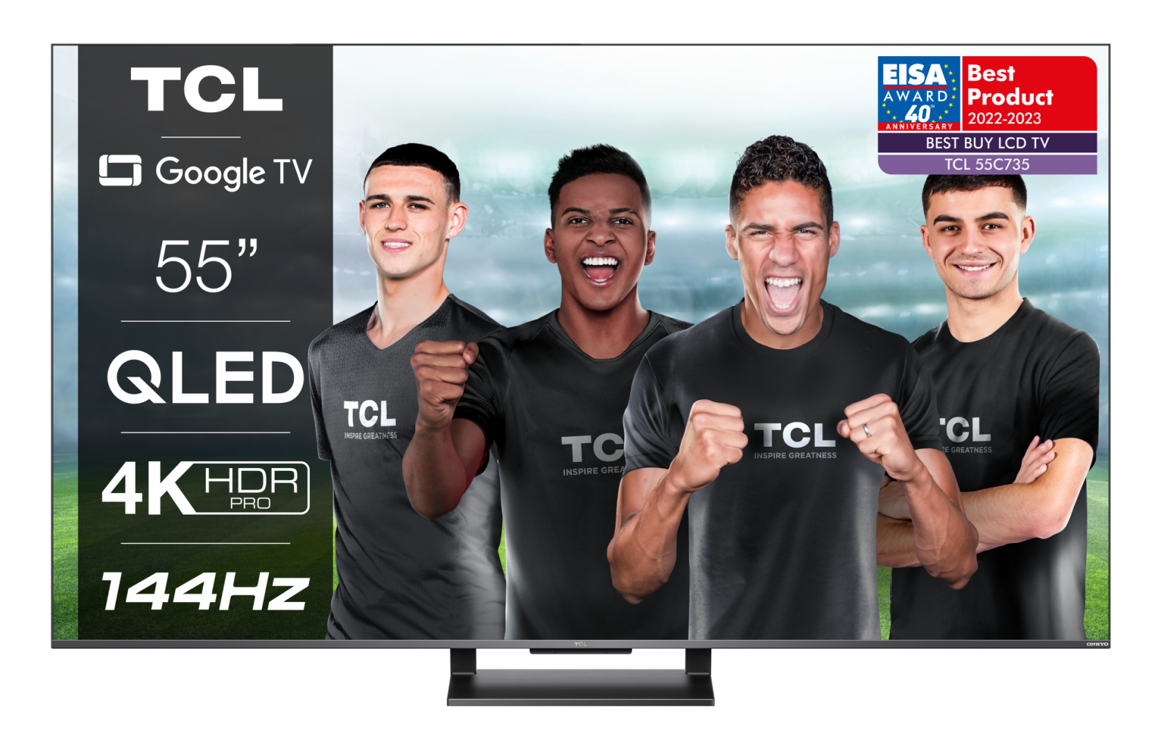 Televizor TCL QLED 55C735, 139 cm (55"), Smart Google TV, 4K, 144 hz
