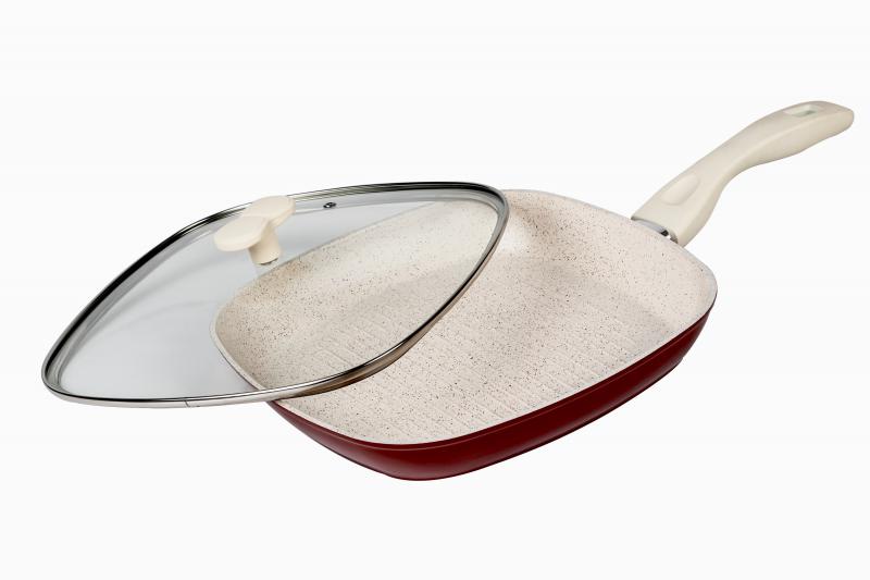 Tigaie Heinner Grill Aluminiu Cu Capac 28x4cm Marlene