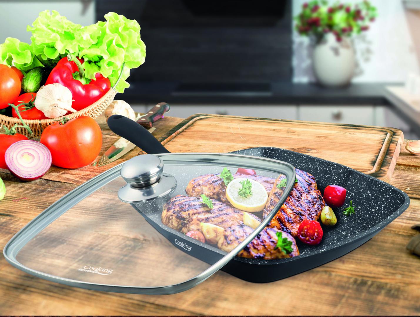 Tigaie Heinner Grill Aluminiu cu Capac