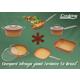TIGAIE ALUMINIU 24x5 CM CU SUPORT/ SEPARATOR VASE, CERÂMICA DO BRAZIL, COOKING  BY HEINNER