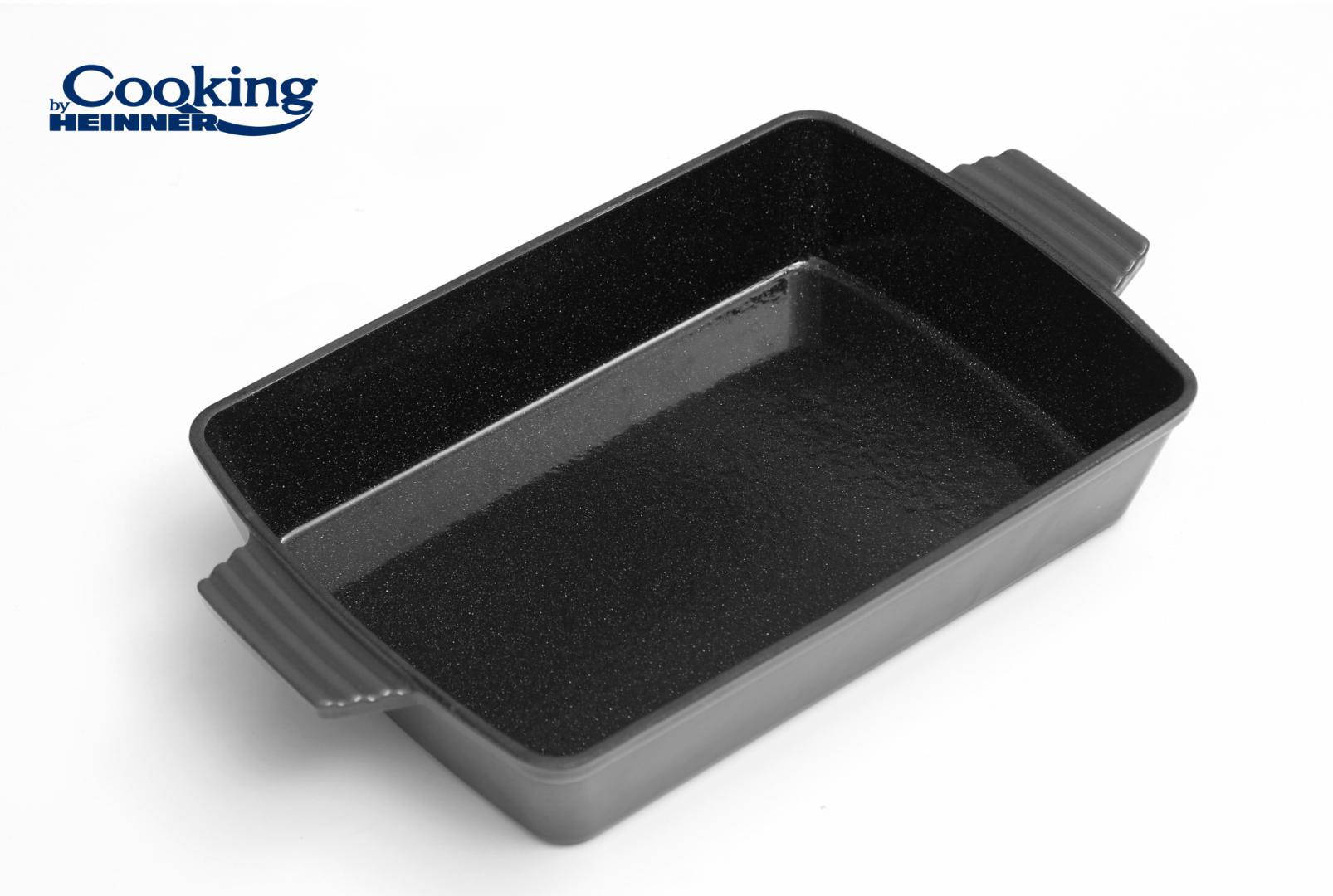 TAVA FONTA EMAILATA 33 x 23 x 7 CM, MARBLE GREY, COOKING BY HEINNER