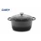 SEMIOALA  FONTA EMAILATA + CAPAC 26 x 12 CM, 4.8 L MARBLE GREY, COOKING BY HEINNER