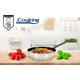 "PROFESSIONAL WOK PAN 28x8 CM
Material: pressed aluminum + steel handle
Inside coating: non-stick
Outside coating: polished aluminum  satin finish
Induction base"