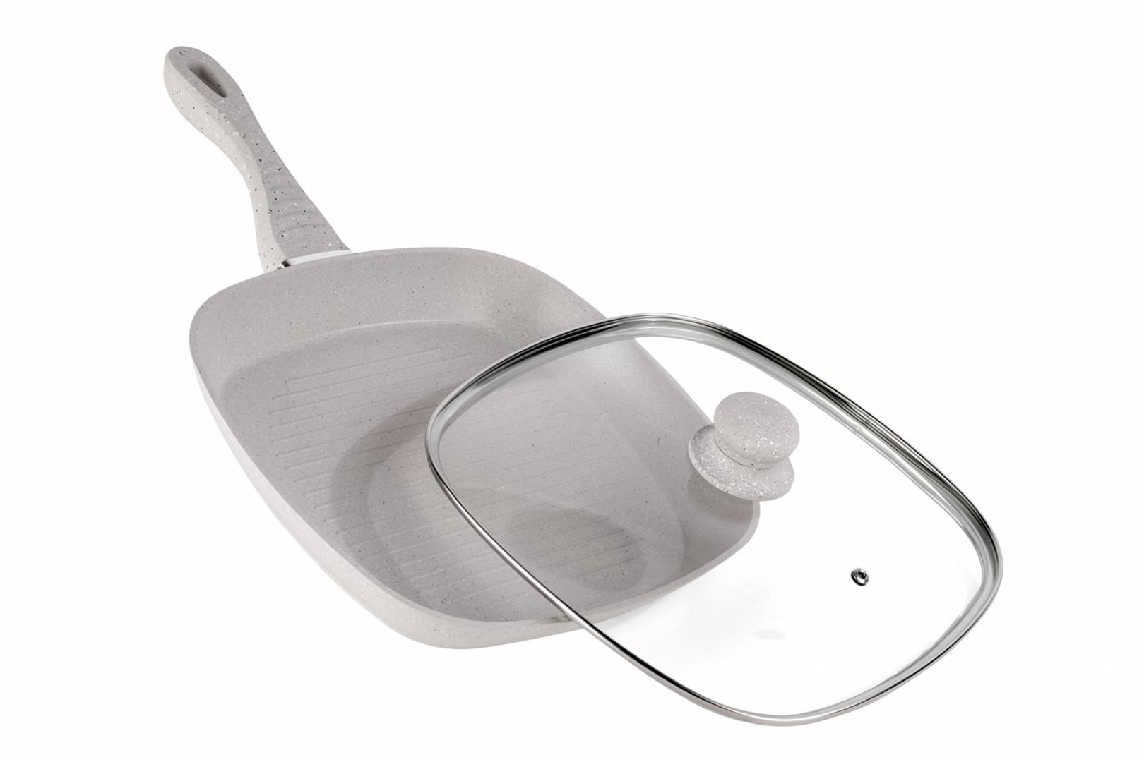 Tigaie Heinner Grill Aluminiu Cu Capac 28x4 Cm, Mozaik
