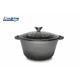 CRATITA FONTA EMAILATA  + CAPAC 22 X 9.5 CM, 2.9 L, MARBLE GREY, COOKING BY HEINNER