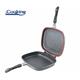 TIGAIE DUBLA DREPTUNGHIULARA TIP GRILL, ALUMINIU, 32x24x7.5 CM, GRAY LINE, COOKING BY HEINNER