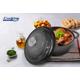 CRATITA FONTA EMAILATA  + CAPAC 22 X 9.5 CM, 2.9 L, MARBLE GREY, COOKING BY HEINNER